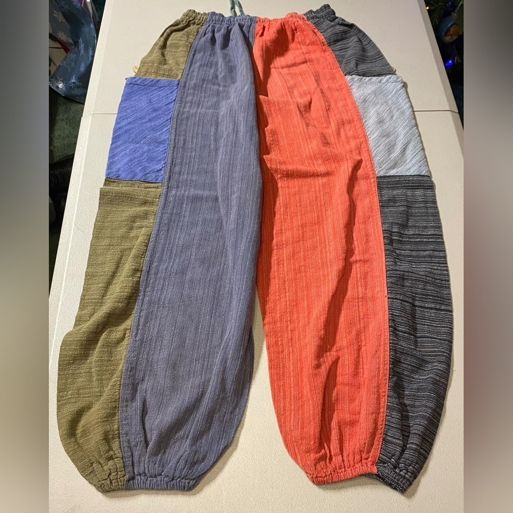 Harem Pantd Multicolor Patchwork Women's One Size… - image 5